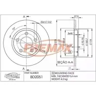 Тормозной диск FREMAX BD-2051 E9HZ D AIH65IL 2886405