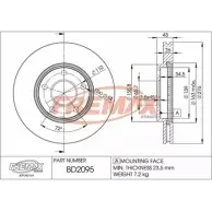 Тормозной диск FREMAX PZB7SS8 BD-2095 ZZZV X 2886430