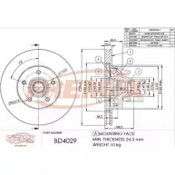 Тормозной диск FREMAX BD-4029 KCNG90Q S2 5XC 2886842