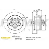 Тормозной диск FREMAX BD-4126 DBM3PS 49K15 E 2886900