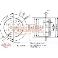 Тормозной диск FREMAX CB0M5H 2886934 INY 54 BD-4213
