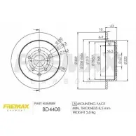 Тормозной диск FREMAX BD-4408 MKORY MBP ER5 2886978