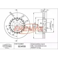 Тормозной диск FREMAX BD-4908 MPS2D78 SL TWQ 2887091