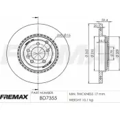 Тормозной диск FREMAX 2887567 BD-7355 PO3VH EFL32 P