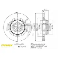 Тормозной диск FREMAX ZM QUC 2887578 BD-7366 4LUIF