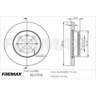 Тормозной диск FREMAX 2887594 NC2M ZS SKBA8IN BD-7704