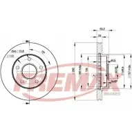 Тормозной диск FREMAX C82T4B 2887656 BD-8109 0KKVGI W