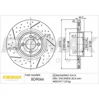 Тормозной диск FREMAX BD-9066 0CHK1QS L VOC1O 2887740