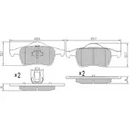 Тормозные колодки, дисковые, комплект FREMAX FBP-1146 K46IG1M 23 076 Volvo C70