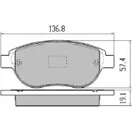 Тормозные колодки, дисковые, комплект FREMAX GJAH0JR 2888157 FBP-1217 2 3600