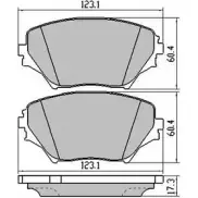 Тормозные колодки, дисковые, комплект FREMAX Toyota RAV4 4FXN8 23 585 FBP-1259