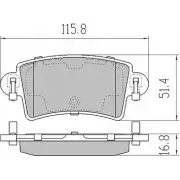 Тормозные колодки, дисковые, комплект FREMAX 2888193 WMK3MN4 FBP-1275 236 69