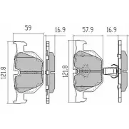 Тормозные колодки, дисковые, комплект FREMAX XRUF1Y 237 32 FBP-1389 2888243