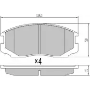 Тормозные колодки, дисковые, комплект FREMAX 2888361 216 50 FBP-1596 Q1CYK6P