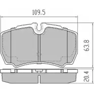 Тормозные колодки, дисковые, комплект FREMAX WN7B0IH 2912 3 FBP-1674 2888432