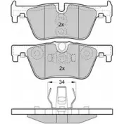 Тормозные колодки, дисковые, комплект FREMAX TYVHU0V 2530 7 2888615 FBP-1874