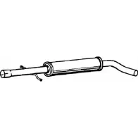 Резонатор FENNO P1205 Volkswagen Golf 4 (1J1) Хэтчбек 1.6 FSI 110 л.с. 2002 – 2005 6438013012057 7H PXG8