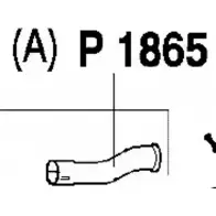 Выхлопная труба глушителя FENNO 92KNQI T P1865 2896562 6438013018653