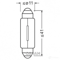 Лампа галогеновая C10W 10 Вт 12 В 3000-4000K OSRAM 810777 641102B 4050300925646 G1TE Y2 - Изображение 4