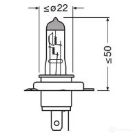 Лампа галогеновая H19 ORIGINAL 60/55 Вт 12 В OSRAM 1424279847 H7MK6 64181L H1 9 - Изображение 3