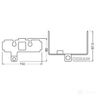 Кронштейн крепления противотуманной фары, птф OSRAM 4052899301757 ledfog101infm OOJ E3W Nissan X-Trail (T31) 2 Кроссовер 2.0 FWD 140 л.с. 2008 – 2013