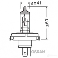 Лампа галогеновая R2 ORIGINAL SPECIAL P45T 60/55 Вт 12 В 3200K OSRAM 811525 64198 4008321213235 G HAJO