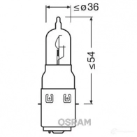 Лампа галогеновая S2 BA20D 35/35 Вт 12 В 3200K OSRAM 1193670211 4052899929692 M3 ZG8 6432701B