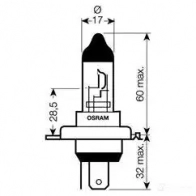Лампа HS1 PX43T 35/35 Вт 12 В OSRAM KUQEW 64185SVS HS 1 1420580101