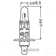 Лампа галогеновая H1 NIGHT BREAKER SILVER +100% 55 Вт 12 В 3000-4000K OSRAM 4052899992399 FXRUG SM 1424279839 64150NBS01B