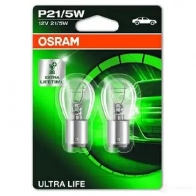 Лампа P21/5W ULTRA LIFE 21/5 Вт 12 В OSRAM 2TZ2JM 7528ULT02B 813078 P2 1/5W - Изображение 2