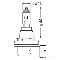 Лампа галогеновая H8 PGJ19-1 35 Вт 12 В 5000K OSRAM R 3K3NR 64212CBNHCB 1438012860