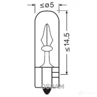 Лампа W2W ORIGINAL 2.0 Вт 12 В OSRAM Volvo 272202B 4050300925783 Y8H 6Y