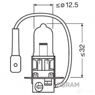 Лампа галогеновая H3 NIGHTBREAKER LASER +150% 55 Вт 12 В OSRAM 2 9PP3F2 1424279845 64151NLHCB 4052899991576