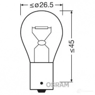 Лампа P21W ULTRA LIFE 21 Вт 12 В OSRAM P9CDGET 7506ULT02B P2 1W Saab 9-3 (YS3F) 2 Кабриолет 2.0 1.8t 150 л.с. 2003 – 2015