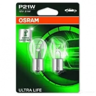 Лампа P21W ULTRA LIFE 21 Вт 12 В OSRAM 812845 1PO07N P 21W 7506ULT02B - Изображение 2