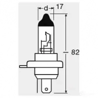 Лампа галогеновая H4 SUPER +30% 60/55 Вт 12 В OSRAM 811441 64193SUP 56XF9 N 4050300467245 - Изображение 5