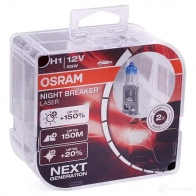 Лампа галогеновая H1 NIGHTBREAKER LASER +150% 55 Вт 12 В OSRAM 4052899991477 1424279843 64150NLHCB 88 HIR9M - Изображение 2