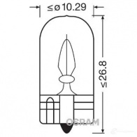 Лампа W3W ORIGINAL 3 Вт 24 В OSRAM 9CRC7WD W 3W Chevrolet Spark 3 (M300) Хэтчбек 1.2 83 л.с. 2011 – 2024 2841