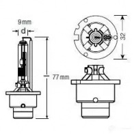 Лампа ксеноновая D2R P32D-3 35 Вт 85 В 5000K OSRAM GNWDG 1420580156 D 2R 66250CB - Изображение 2