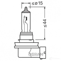 Лампа галогеновая H11 PGJ19-2 55 Вт 12 В 3000-4000K OSRAM 1424279863 0QDQKBI 64211NL01B H1 1