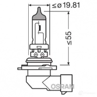 Лампа галогеновая HB4 NIGHT BREAKER LASER +150% 51 Вт 12 В 4000K OSRAM 1424279870 6I3HPCR 9006NL H B4