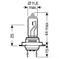 Лампа галогеновая H7 PX26D 65 Вт 12 В 3200K OSRAM 7RB 1E7 4050300524399 64217 1420580122 - Изображение 2