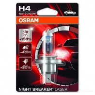 Лампа галогеновая H4 NIGHT BREAKER LASER +130% 60/55 Вт 12 В 4000K OSRAM 811393 64193NBL01B 4052899436831 9KGD YP - Изображение 3