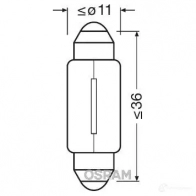 Лампа C5W ORIGINAL 5 Вт 12 В OSRAM 811215 C 5W EDHR7BL 6418 - Изображение 7