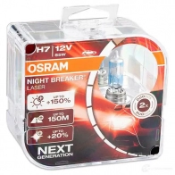 Лампа галогеновая H7 NIGHTBREAKER LASER +150% 55 Вт 12 В OSRAM 4W UW35 64210NLHCB 1424279859 4052899991774