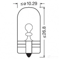Лампа галогеновая W5W COOL BLUE INTENSE NEXT 5 Вт 12 В 4000K OSRAM 2825CBN02B SX V33OS 1438012813 - Изображение 2