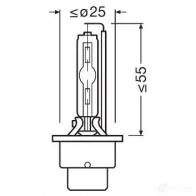 Лампа ксеноновая D4S COOL BLUE INTENSE NEXT 35 Вт 12 В 6200K OSRAM F 33B7U 1438012856 66440CBNHCB - Изображение 2