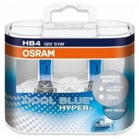 Лампа галогеновая HB4 COOL BLUE HYPER+ 51 Вт 12 В 5000K OSRAM 1439691691 SO35X 8 69006CBHDUO