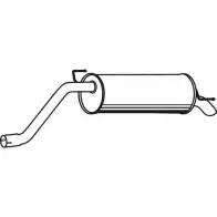 Глушитель FENNO 0G6Q A P22009 Fiat Punto Evo (199) 3 Хэтчбек 1.3 D Multijet 90 л.с. 2009 – 2025 6438013220094