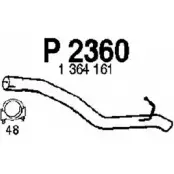 Выхлопная труба глушителя FENNO 6438013023602 Ford Focus 2 Универсал 2.0 LPG 145 л.с. 2008 – 2011 P2360 HK TDJ